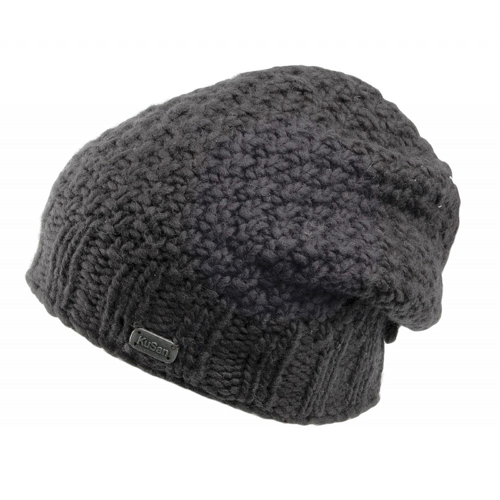 Kusan Button Down Floppy Beanie Mütze - Anthrazit