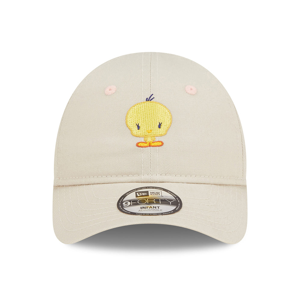 New Era Baby 9FORTY Tweety Baseball Cap - Chibi Looney Tunes - Steingrau