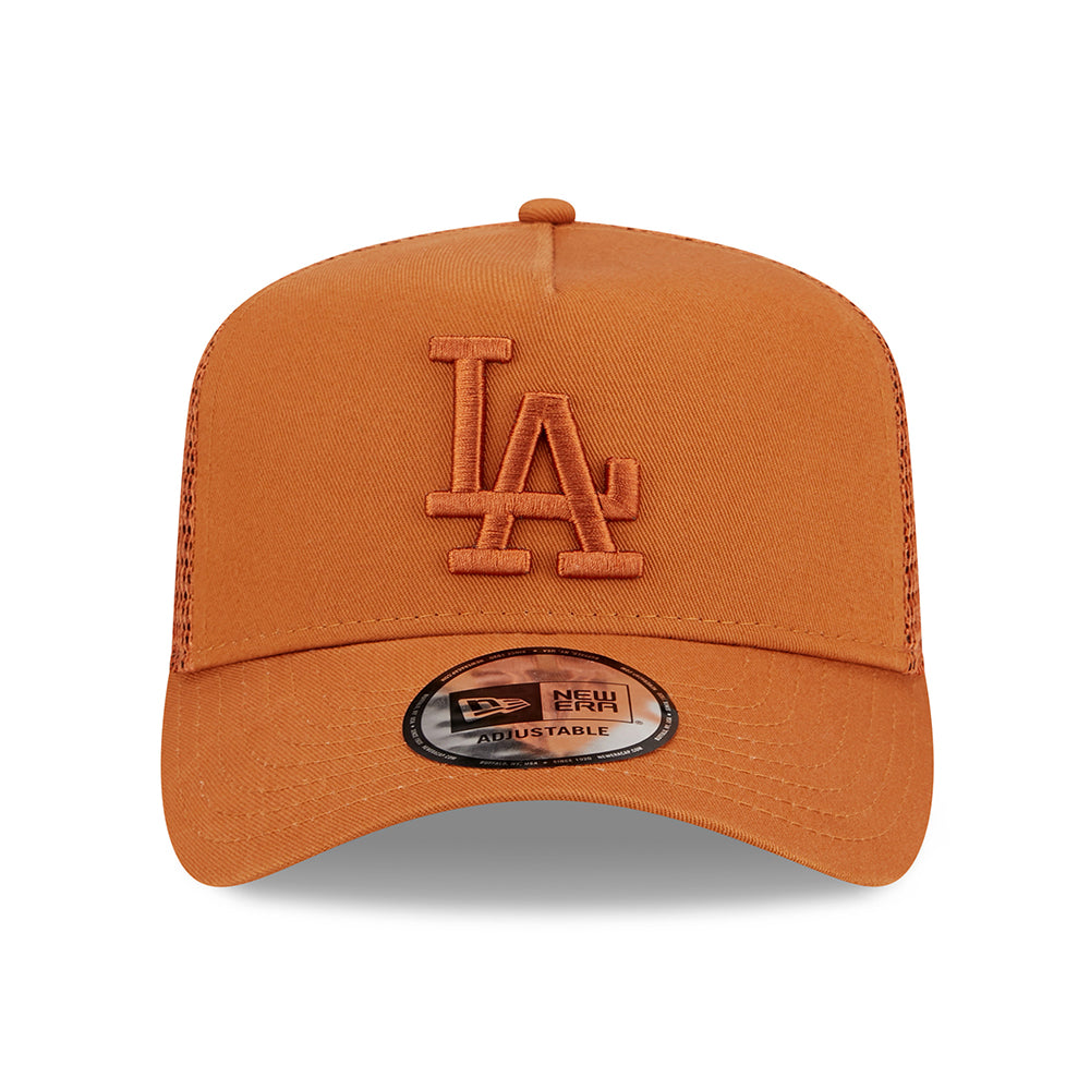 New Era Kinder A-Frame L.A. Dodgers Trucker Cap - MLB Tonal Mesh - Verbranntes Orange