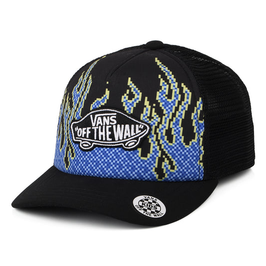 Vans Kinder Pixel Flame Trucker Cap - Schwarz