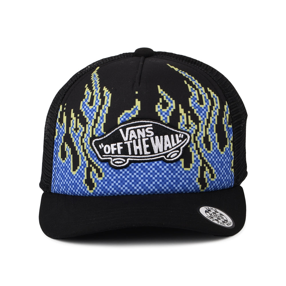 Vans Kinder Pixel Flame Trucker Cap - Schwarz