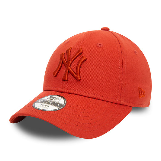 New Era Kinder 9FORTY New York Yankees Baseball Cap - MLB League Essential II - Rostrot-Rostrot