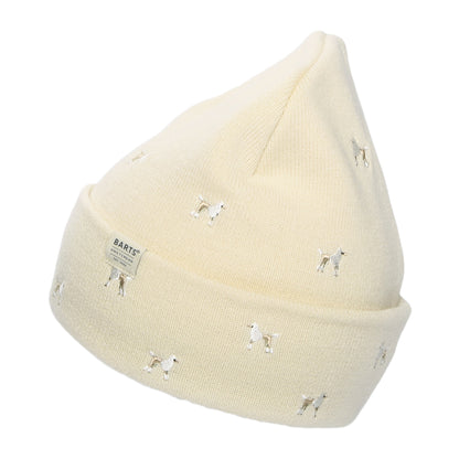 Barts Vinson Cuffed Beanie Mütze Pudel - Creme