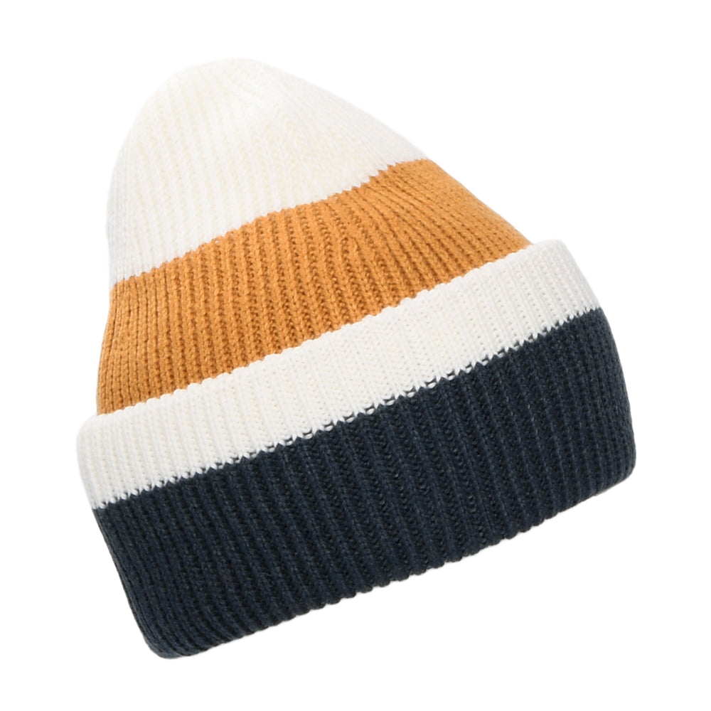 Barts Ardem Beanie Mütze - Ocker-Weiß-Grau