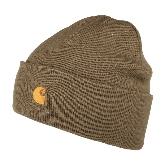 Carhartt WIP Chase Beanie Mütze mit Umschlag - Erdnuss