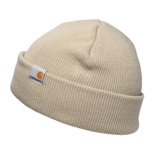 Carhartt WIP Stratus Short Watch Beanie Mütze - Creme