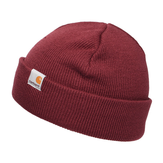 Carhartt WIP Stratus Short Watch Beanie Mütze - Weinrot