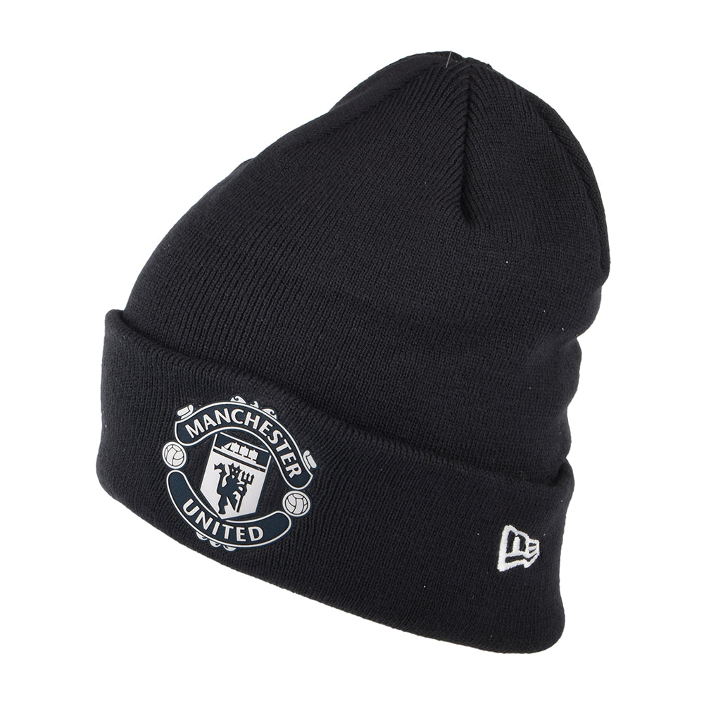 New Era Manchester United FC Beanie Mütze - Rubber Woven Cuff - Marineblau