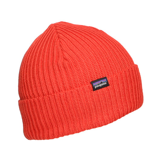 Patagonia Fishermans gerollt Beanie Mütze - Feuerrot