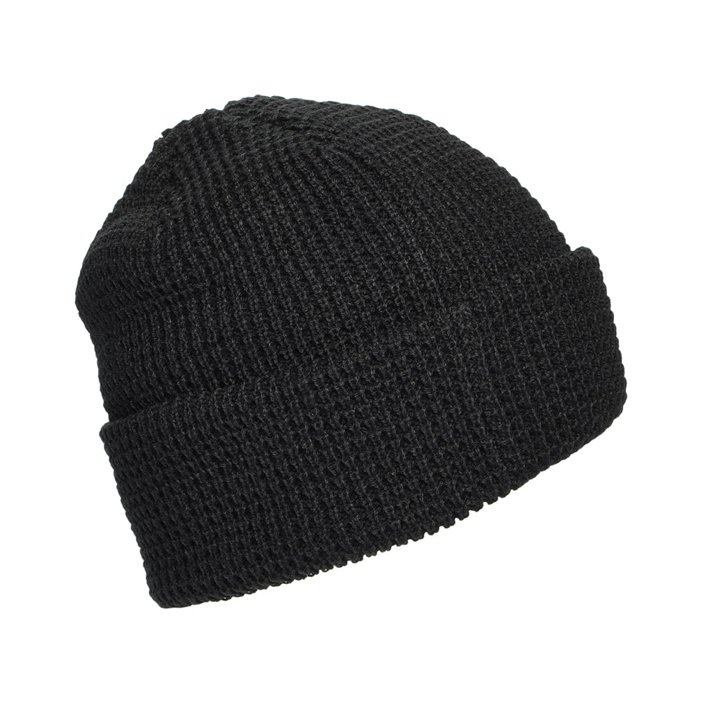 Patagonia Snowdrifter Beanie Mütze und Waffelstrickmuster - Schwarz