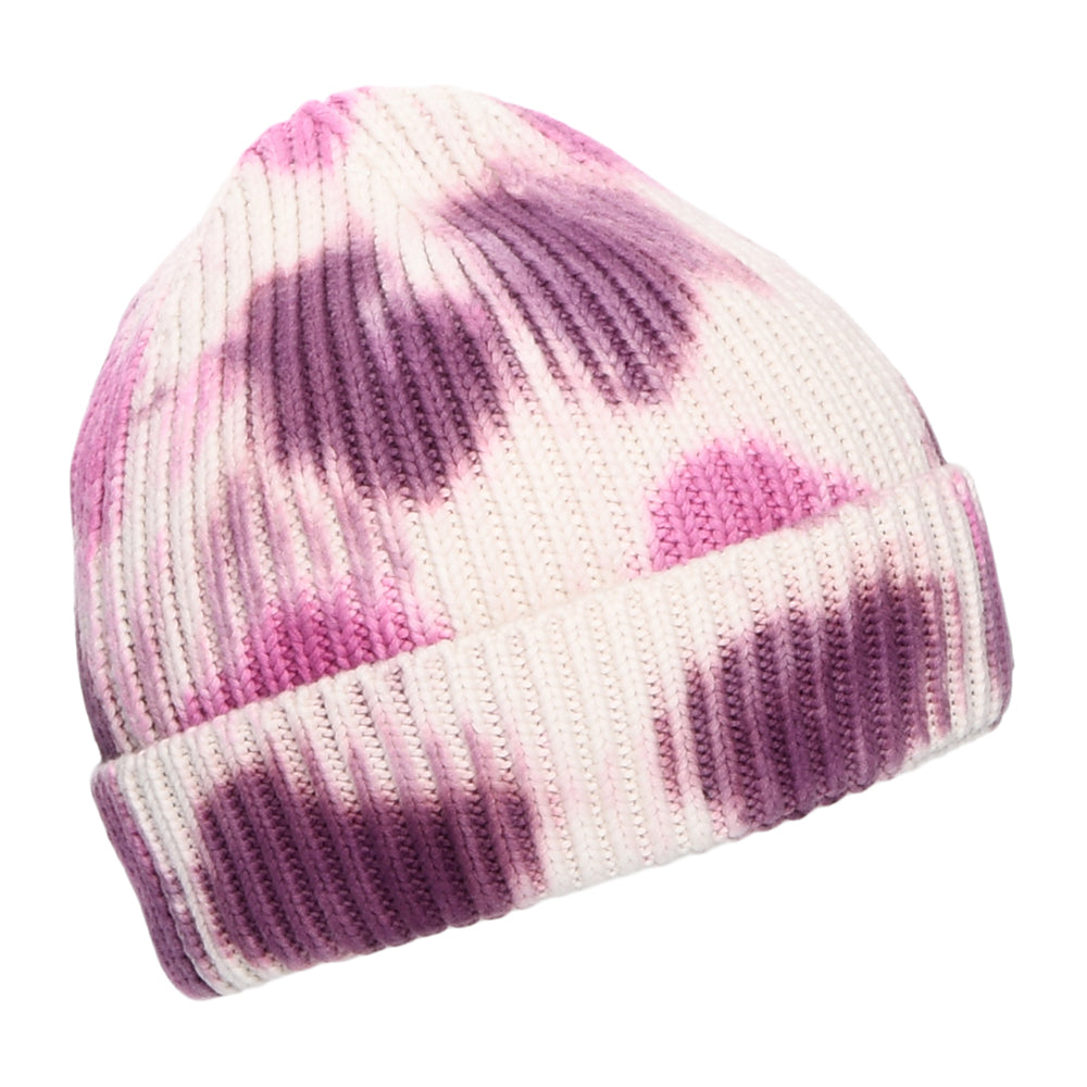 The North Face Logo Box Fisherman Beanie Mütze Tie Dye aus Baumwolle - Blassgrün-Rosa