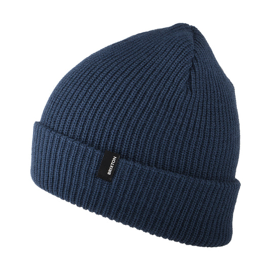 Brixton Heist Beanie Mütze mit Umschlag - Dunkles Denim