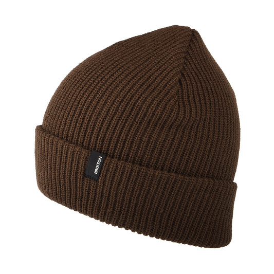 Brixton Heist Beanie Mütze mit Umschlag - Schokolade