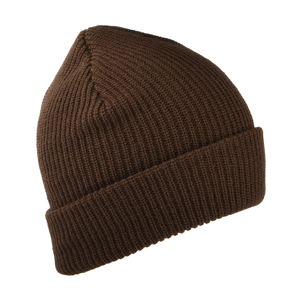 Brixton Heist Beanie Mütze mit Umschlag - Schokolade