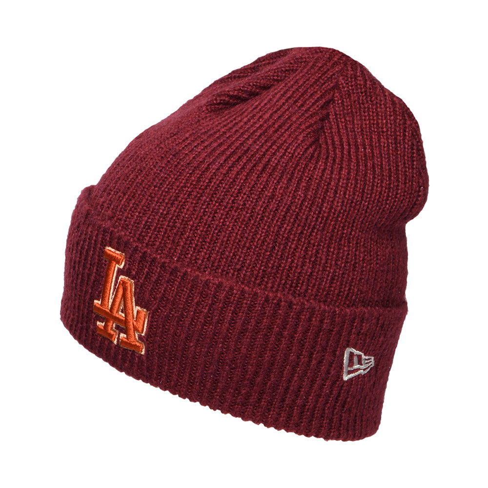 New Era Cuffed L.A. Dodgers Beanie Mütze - MLB World Series Patch - Rostrot