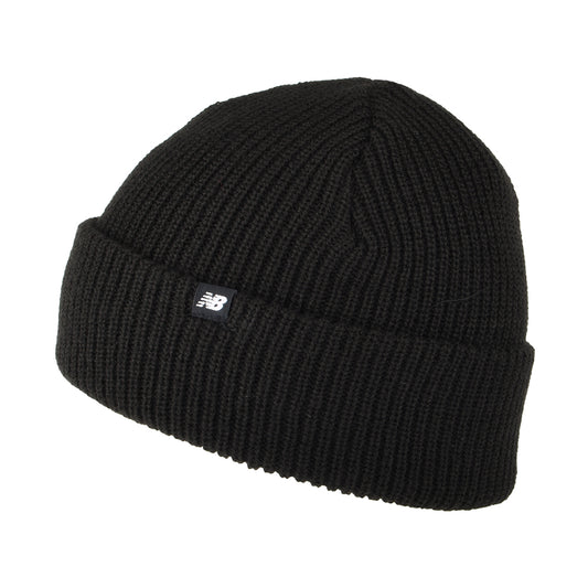 New Balance Fisherman Beanie Mütze im Rippenstrick - Schwarz