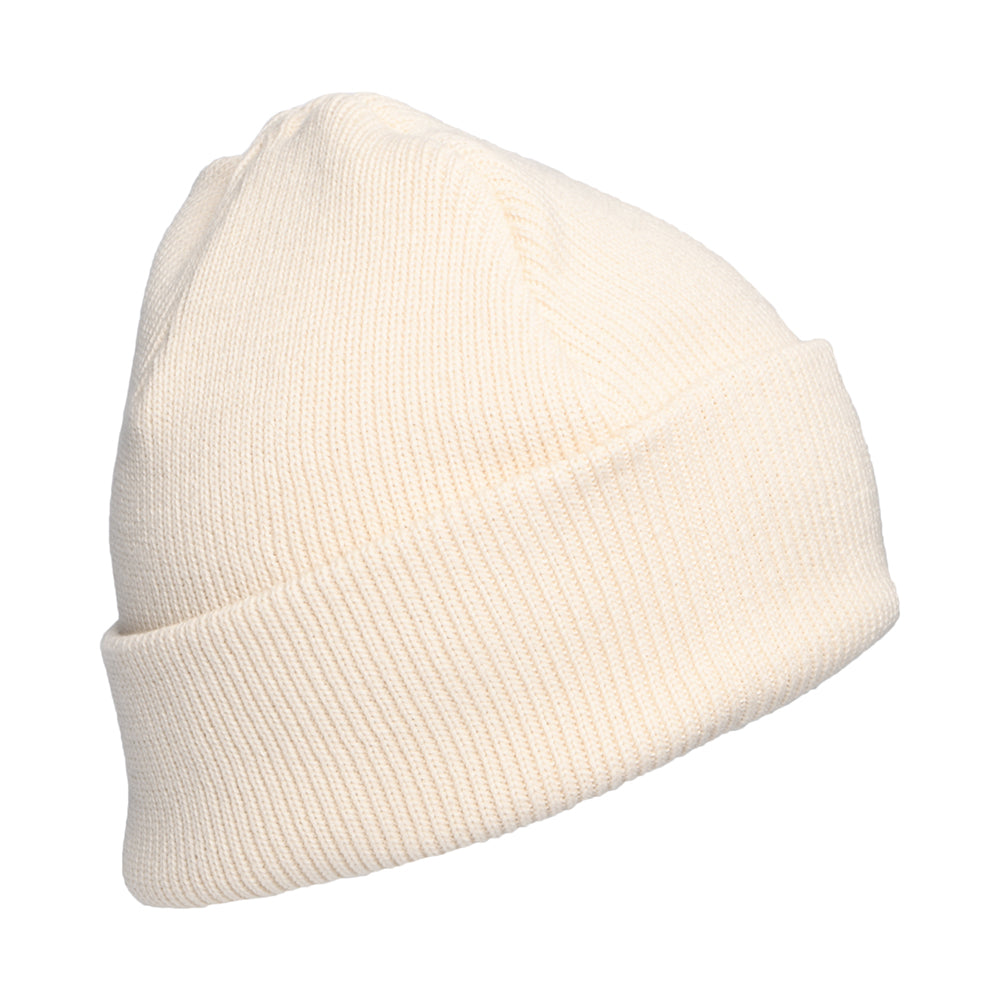 Levi's Backpatch Beanie Mütze aus Baumwolle - Creme