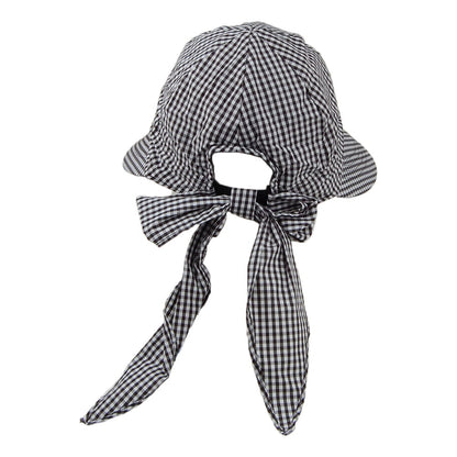 Betmar Sommermütze mit großem Visier Gingham - Schwarz-Weiß