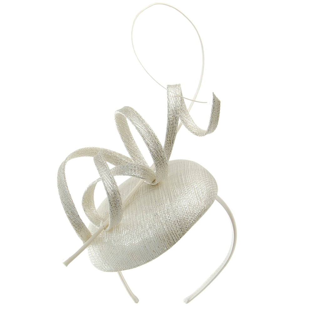 Failsworth Viola Pillbox Fascinator - Elfenbein-Silber