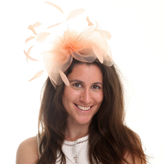 Jane Anne Designs Ferne Fascinator - Pfirsich