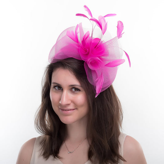 Jane Anne Designs Ferne Fascinator - Fuchsie