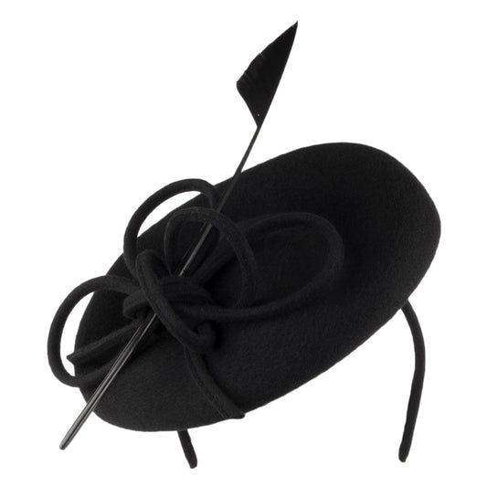 Whiteley Arwyn Disc Fascinator - Schwarz