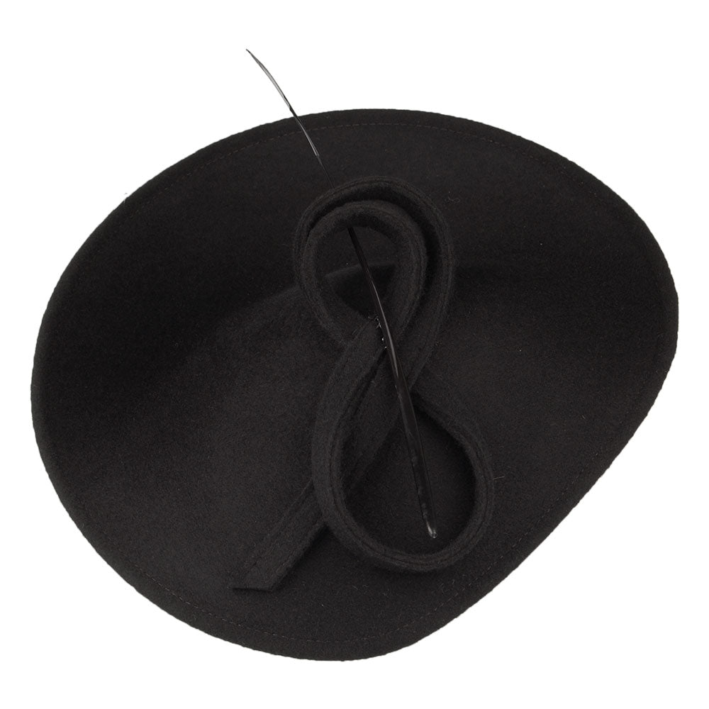 Whiteley Athena Disc Fascinator - Schwarz