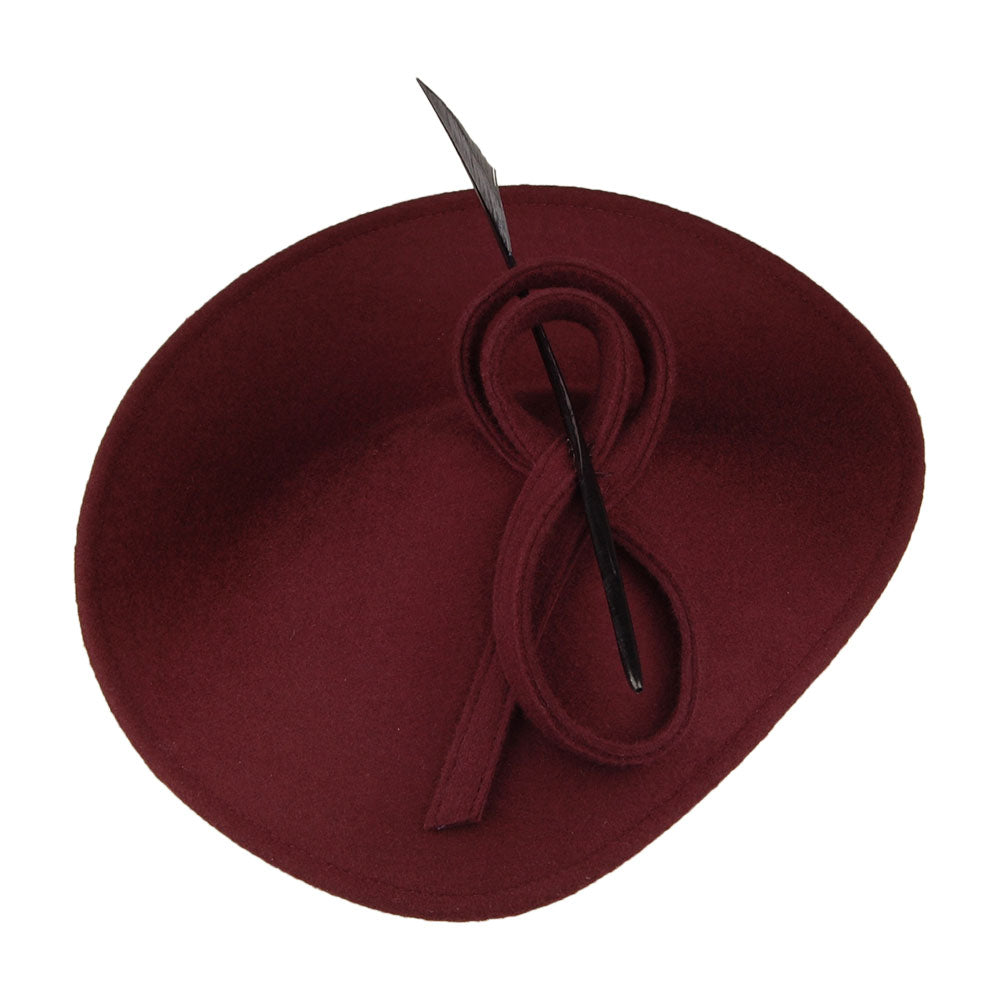 Whiteley Athena Disc Fascinator - Maulbeere