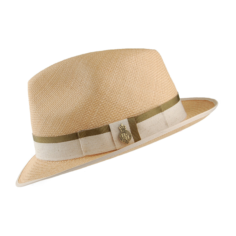 Christys Klassischer Yorkie Panama Trilby Hut - Natur