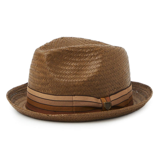 Brixton Castor Trilby Hut aus Stroh - Toffee