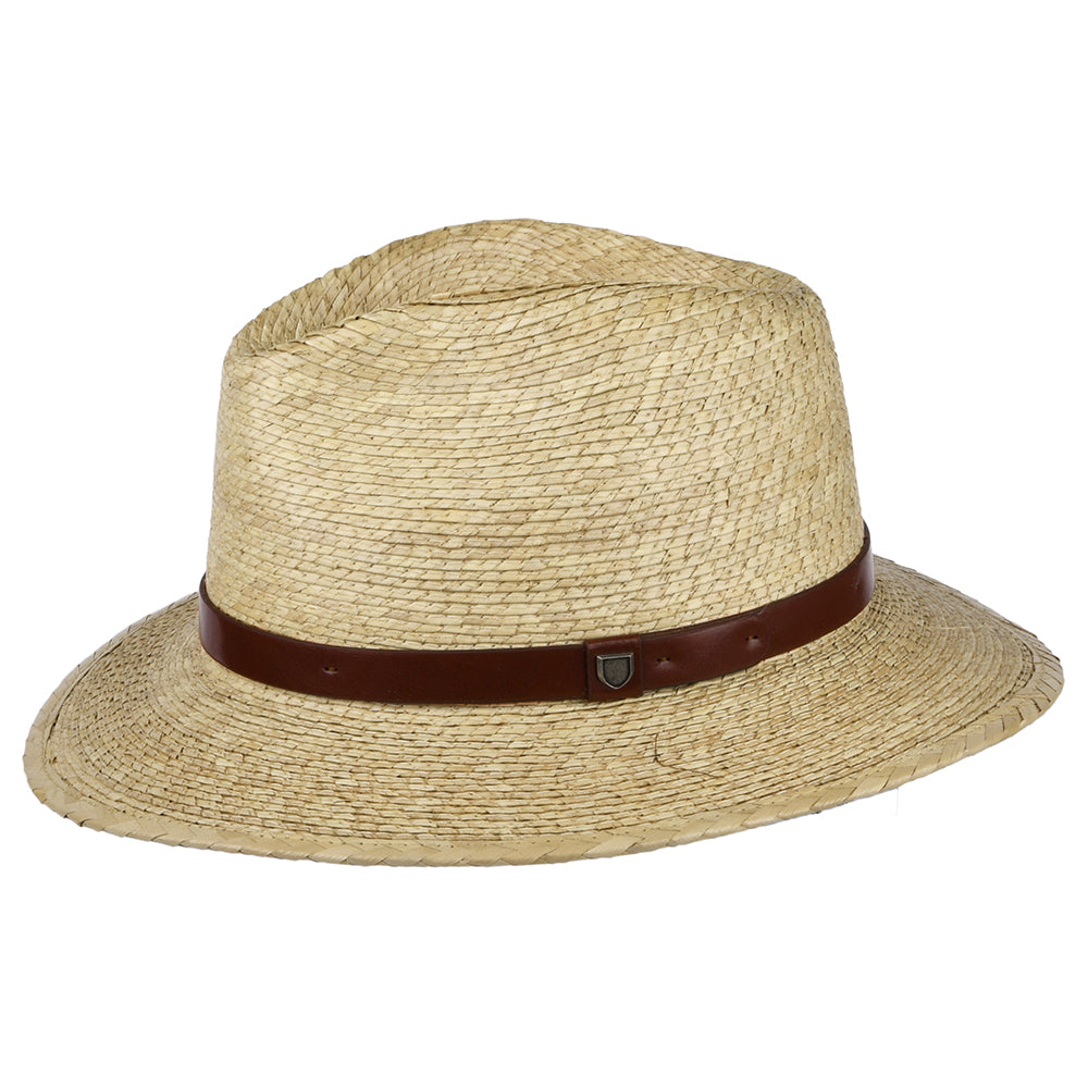 Brixton Messer II Fedora Hut aus Stroh - Natur