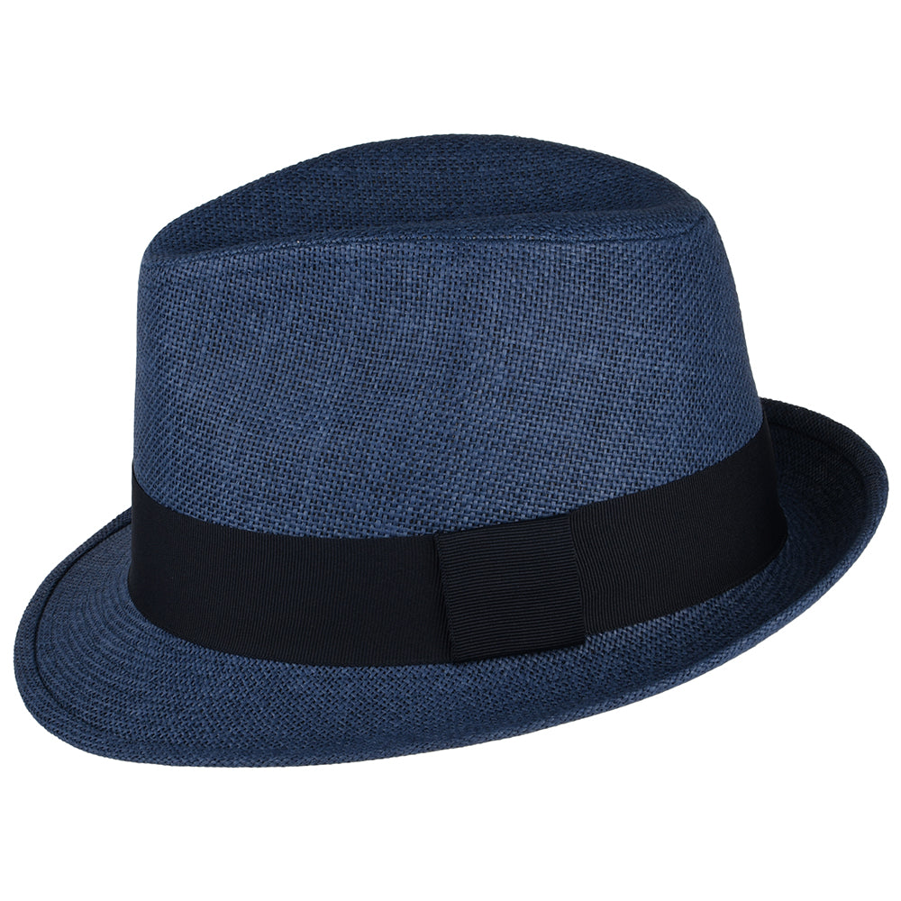 Failsworth Trilby Hut aus Toyo Stroh - Marineblau