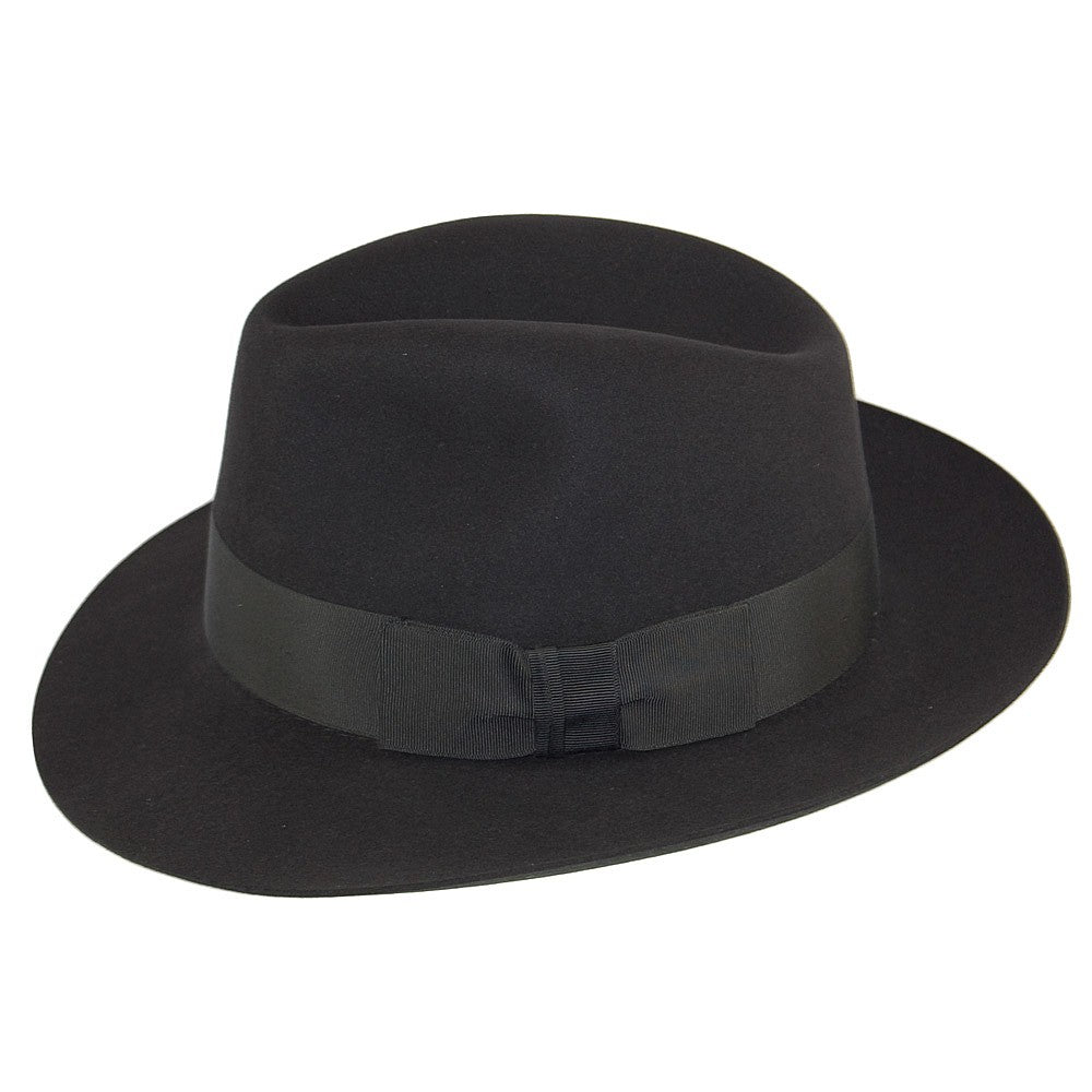 Christys Knightsbridge Fedora - Schwarz