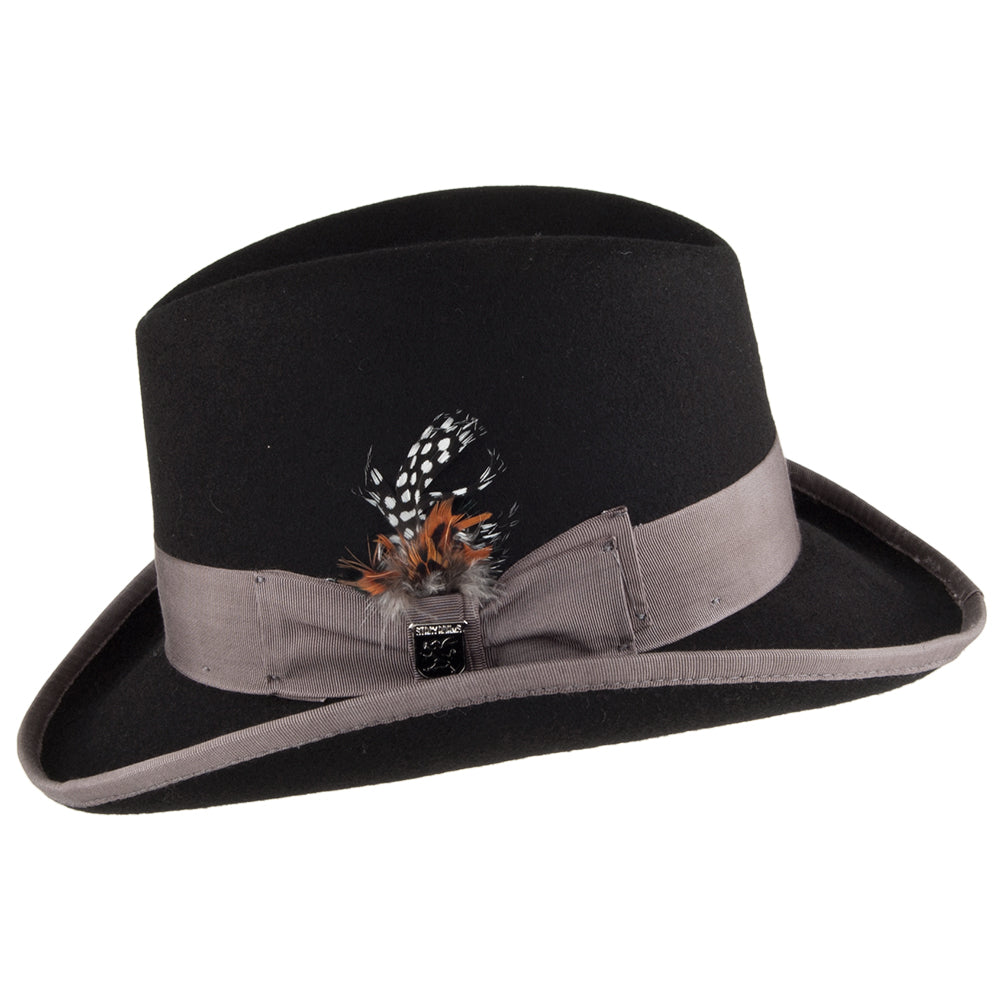 Stacy Adams Homburg Hut aus Wollfilz - Schwarz