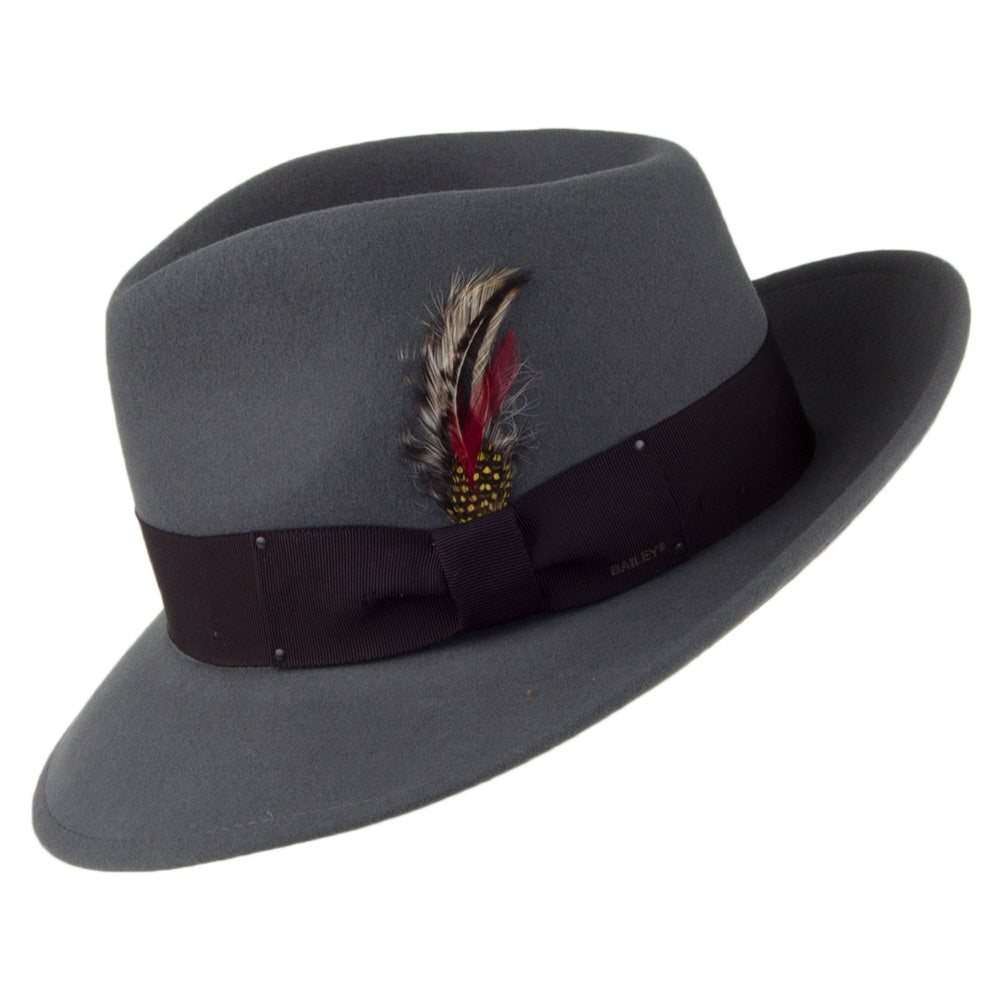 Bailey 7002 Knautschbar Fedora - Graphitgrau