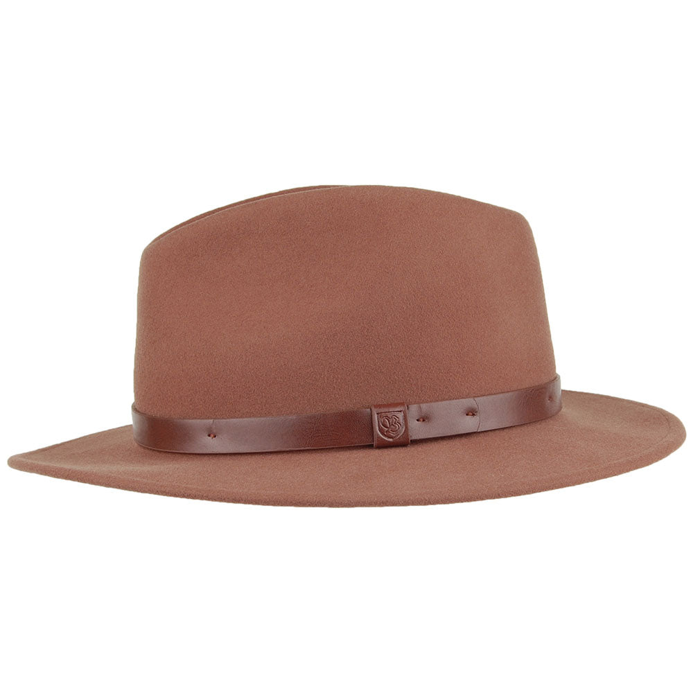 Brixton Messer Fedora Hut - Braun