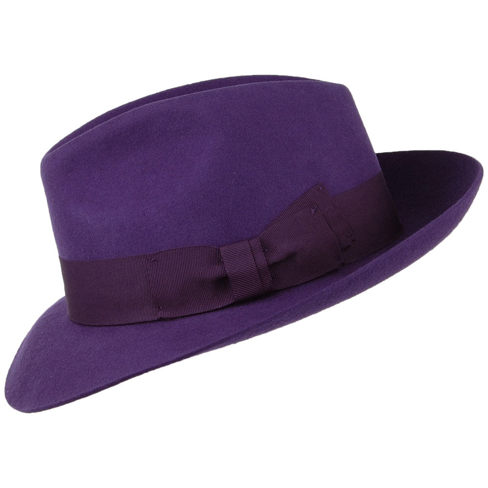 Denton Mayfair Fedora aus Wollfilz - Lila