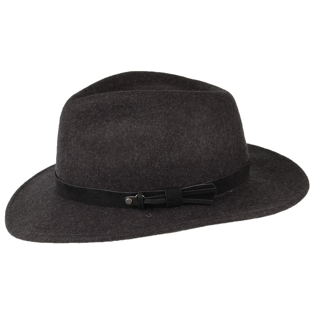 Seeberger Wasserabweisender Fedora Hut - Anthrazit