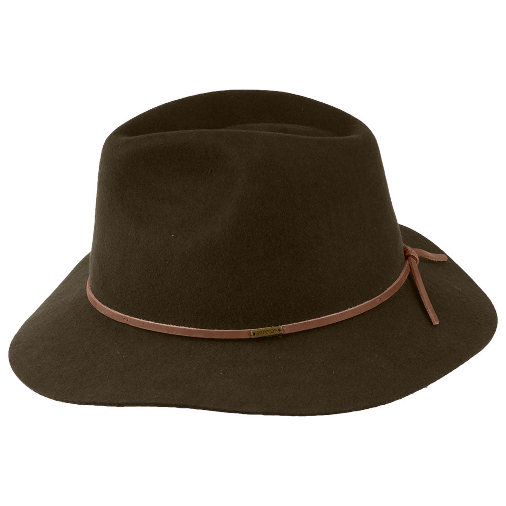 Brixton Wesley Fedora Hut aus Wollfilz - Braun