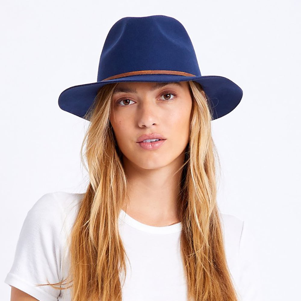 Brixton Wesley Fedora Hut aus Wollfilz - Blau