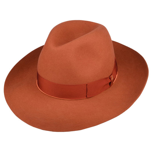 Borsalino Avalon Fedora Hut aus Haarfilz - Verbranntes Orange