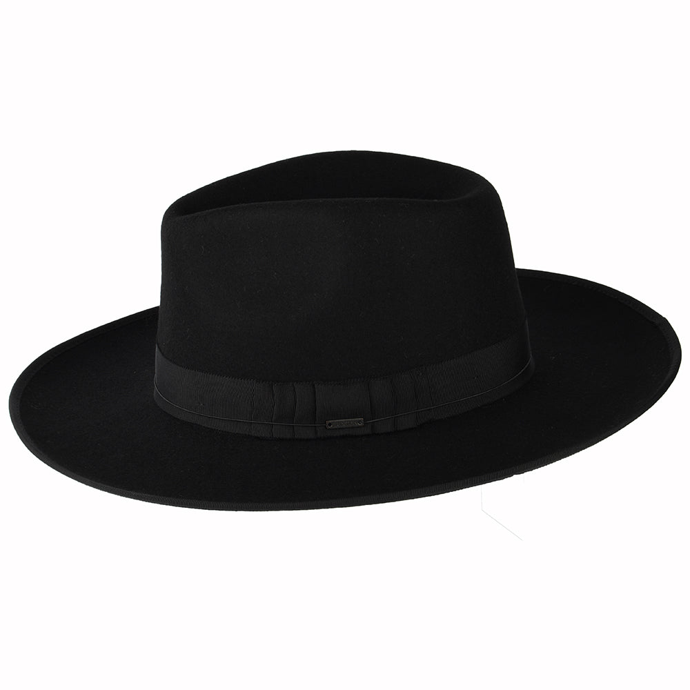 Brixton Reno Fedora Hut aus Wollfilz - Schwarz