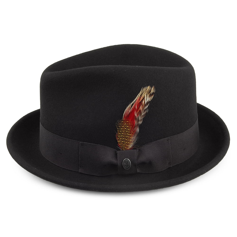 Jaxon & James Knautschbarer Blues Trilby Hut - Schwarz