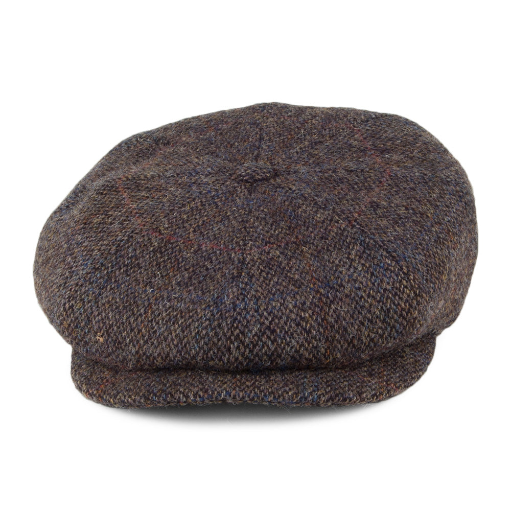 City Sport Birdseye Harris Tweed Ballonmütze - Grau-Braun