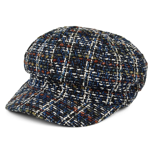 Whiteley Bakerboy Ballonmütze Tweed - Blau-Mix