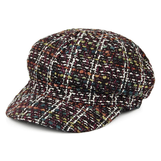 Whiteley Bakerboy Ballonmütze Tweed - Lila-Mix