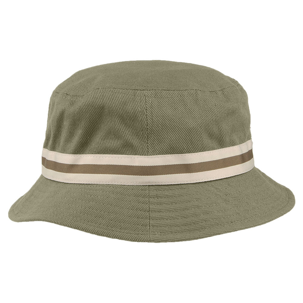 Kangol Stripe Lahinch Fischerhut - Moosgrün