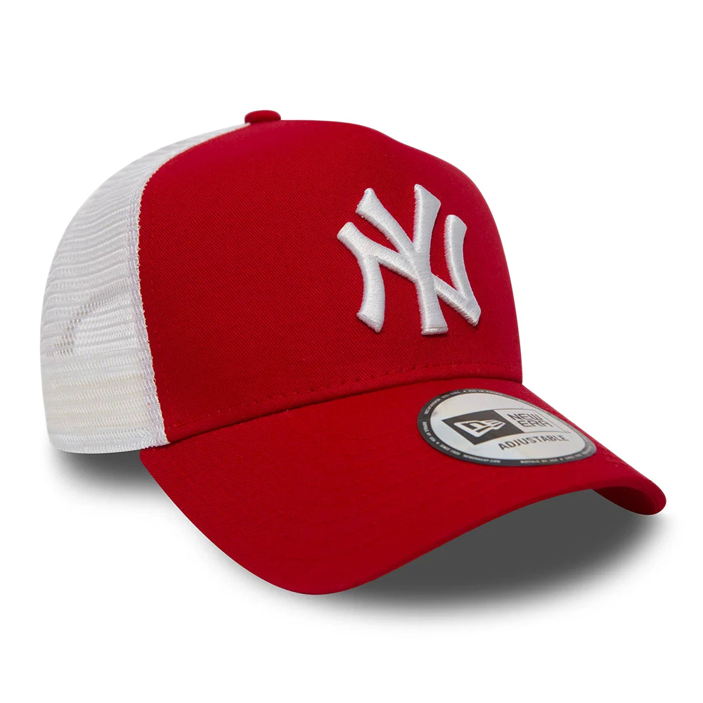 New Era A-Frame New York Yankees Trucker Cap - MLB Clean Trucker - Rot