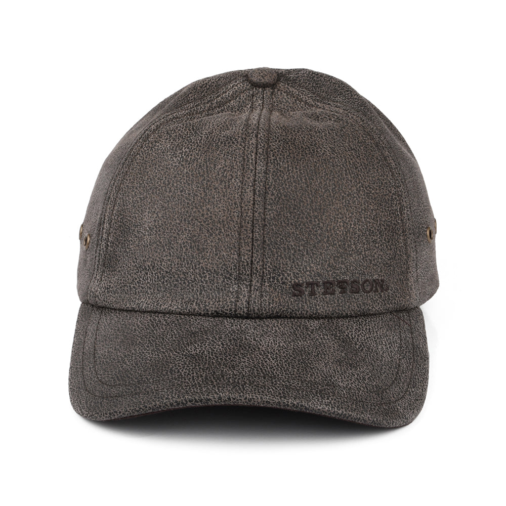 Stetson Leder Baseball Cap - Braun