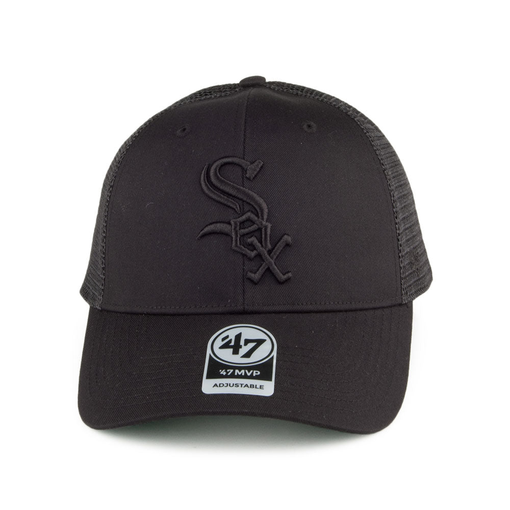 47 Brand Chicago White Sox Branson MVP Trucker Cap - Schwarz auf Schwarz